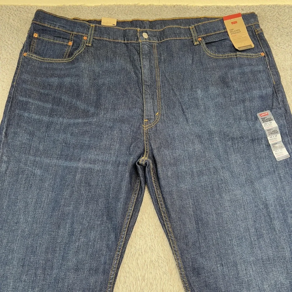 Levis 559 Jeans Mens 48x31 Blue Dark Wash Relaxed Straight Big & Tall NWT